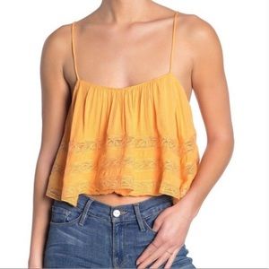 FREE PEOPLE Home Again Cami in Orange Size  M NWT